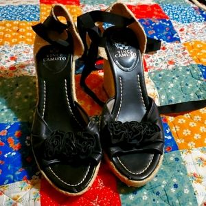 Size 9 Vince Camuto  strapy  wedges Beautiful